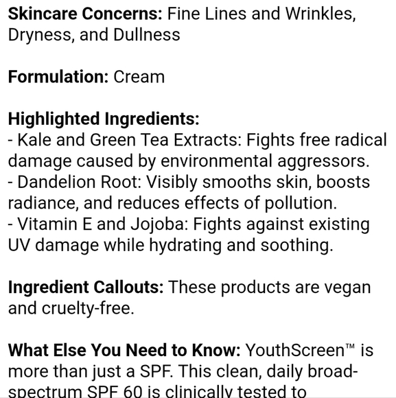 NIB YTTP YOUTHSCREEN DAILY HYDRATION SUNSCREEN - Picture 5 of 15